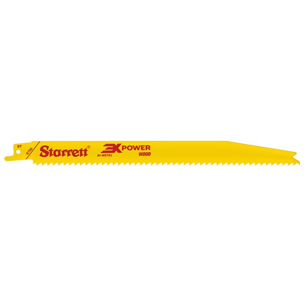 Starrett Wood Cutting Reciprocating Saw Blade 13-63mm 6TPI Tapered 5 Pack