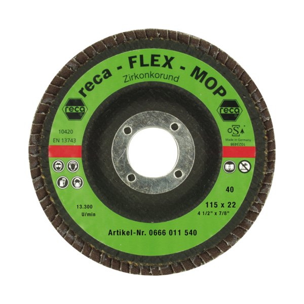 RECA Mop Curved Flap Disc 115mm 40 Grit