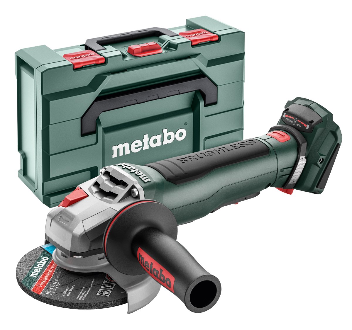 Metabo Angle Grinder WPB18LT BL 11 125mm 18V 5in Brushless Paddle/Brake Body Only Metaloc
