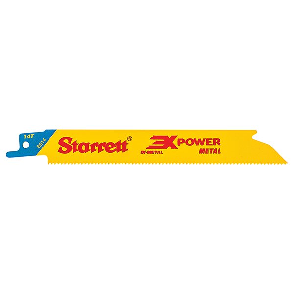 Starrett Metal Cutting Reciprocating Saw Blade 6-25mm 14TPI Straight 5 Pack