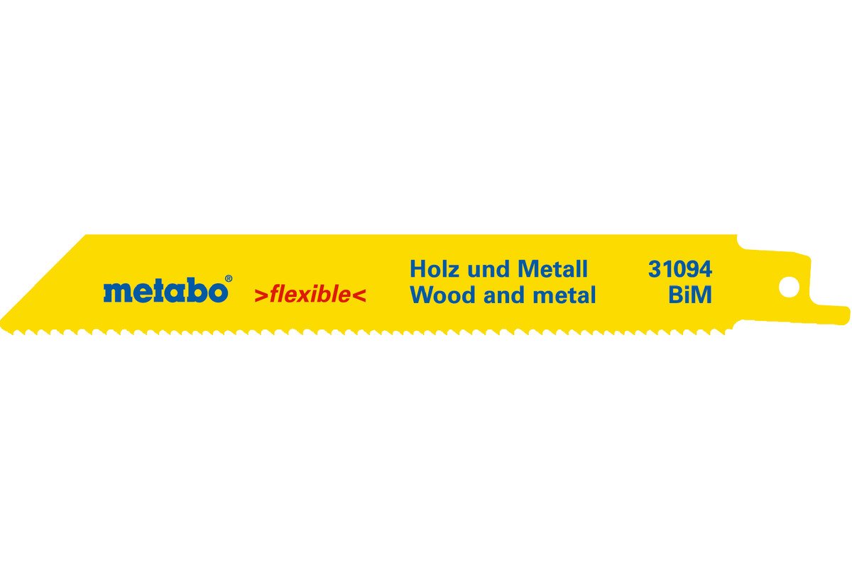 Sabre Saw Blades Wood/Nails/Metal/Plastic BiMetal 150mm 2 pack