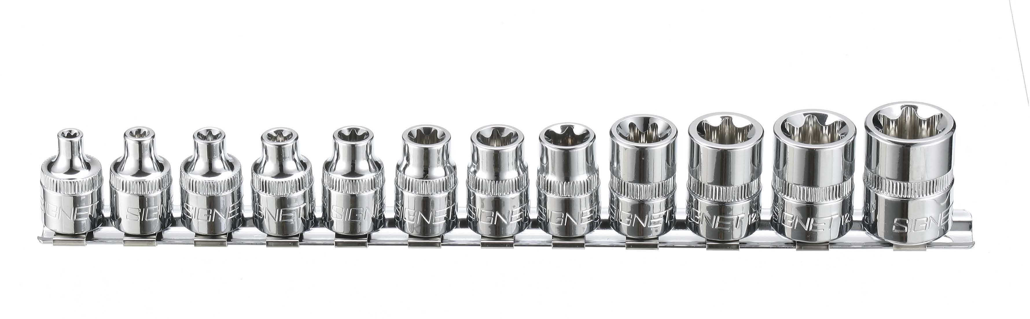 Signet 3/8 Drive Socket E-Torx Rail Set 12 pce. E4 - E20