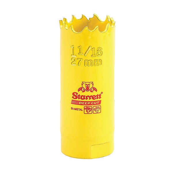 Starrett Deep Cut Holesaw HSS Bi-Metal 27mm