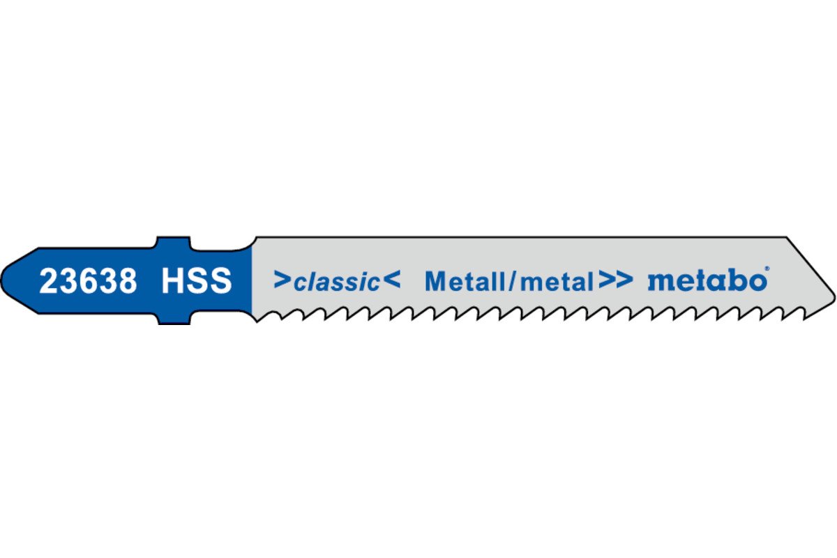 Jigsaw Blade - Steel 51mm HSS 12tpi 2.5-6 mm 5 pack