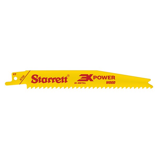 Starrett Wood Cutting Reciprocating Saw Blade 13-63mm 6TPI Tapered 5 Pack
