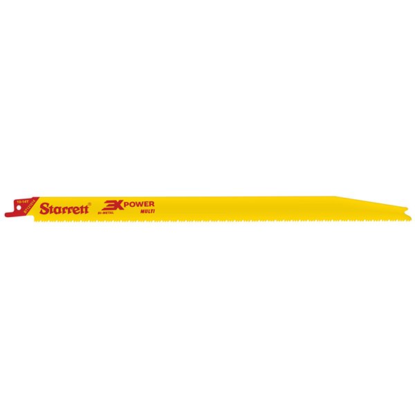 Starrett Multi Purpose Reciprocating Saw Blade 4-10mm 10-14TPI Tapered 5 Pack