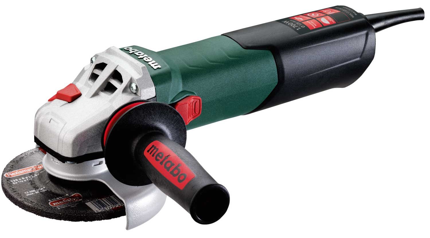 Metabo Angle Grinder WEA17 125 Q 1700W 240V 5in Electronic Quick Auto Balancer