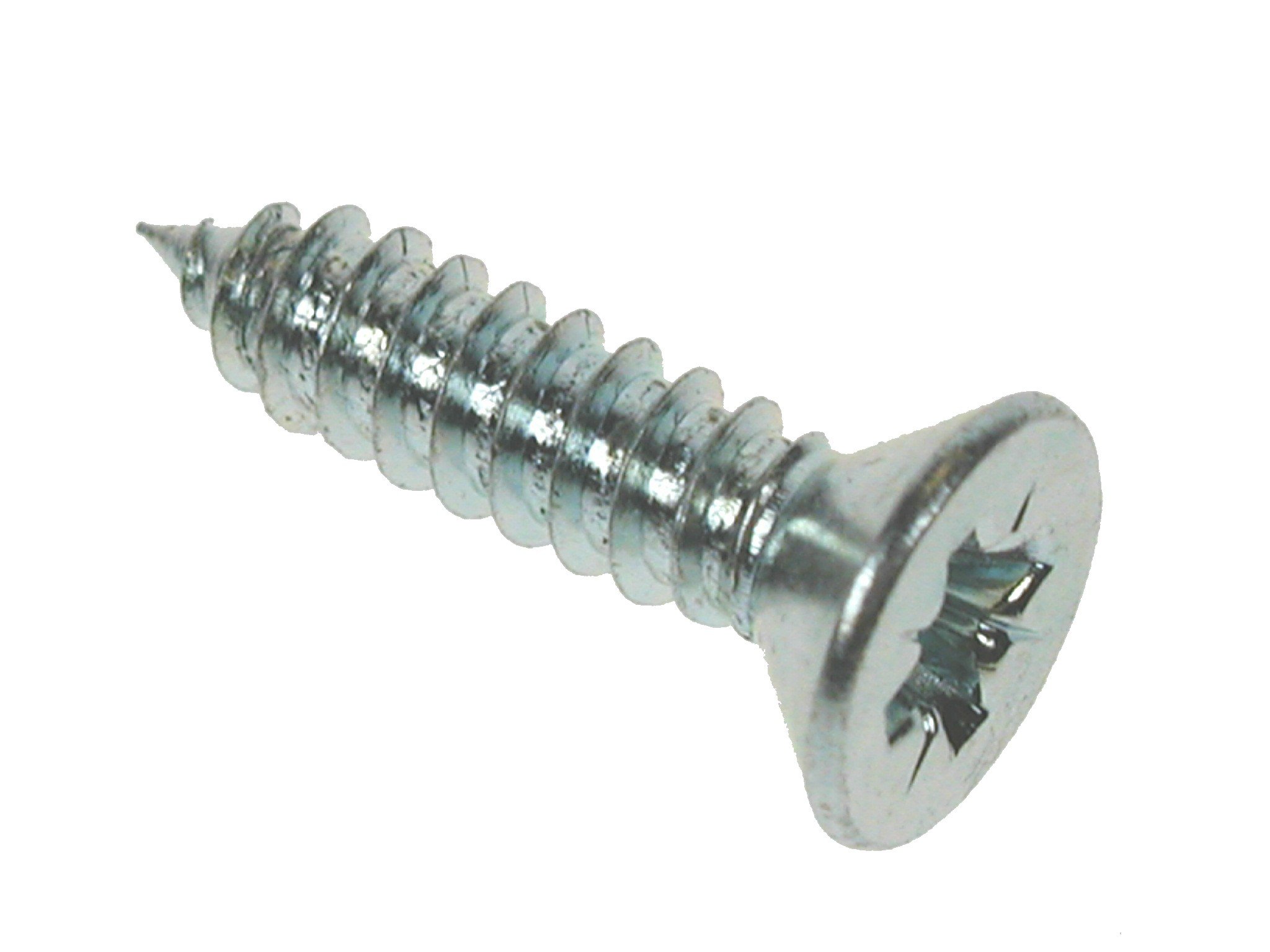 Self Tappers Countersunk Pozi 4.8 x 25mm Plated Din 7982