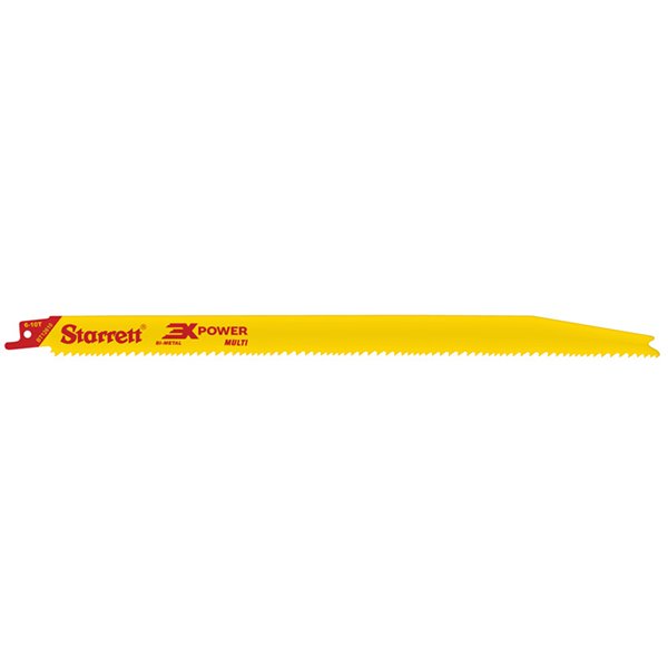 Starrett Multi Purpose Reciprocating Saw Blade 13-63mm 6-10TPI Tapered 5 Pack