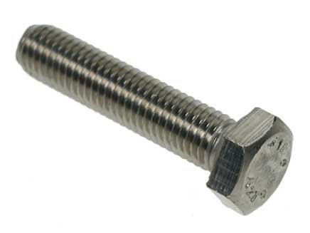 Hex Setscrew M12 x 80 Stainless Steel A2 Din 933