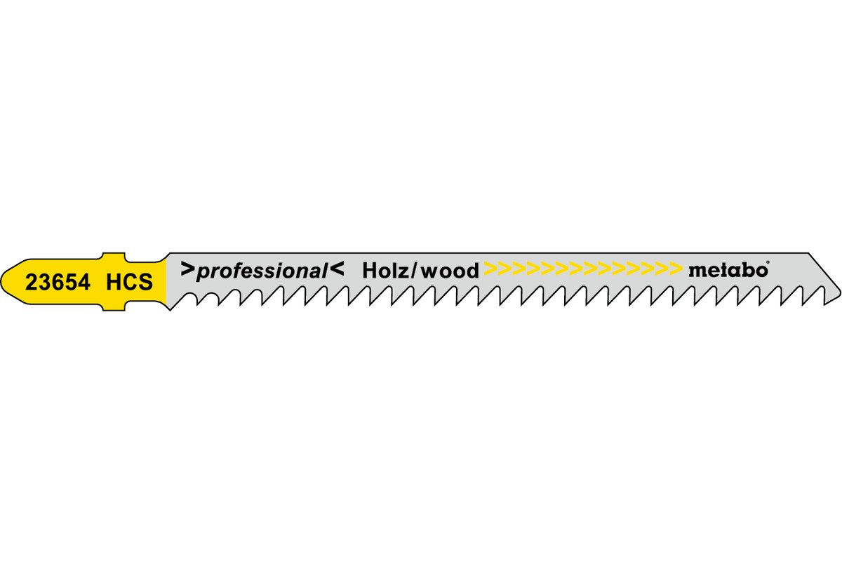 Jigsaw Blade - Wood 91mm 3tpi 4-60mm 5 pack, Clean Cut