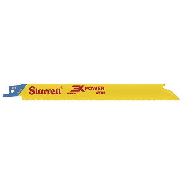 Starrett Metal Cutting Reciprocating Saw Blade 4-10mm 18TPI Straight 5 Pack