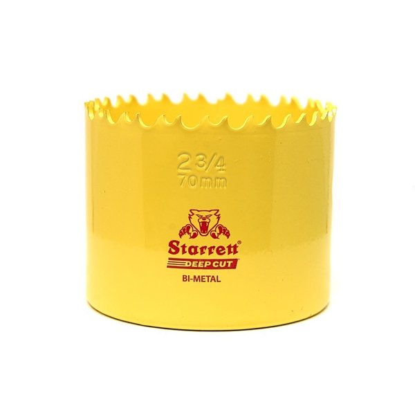 Starrett Deep Cut Holesaw HSS Bi-Metal 70mm