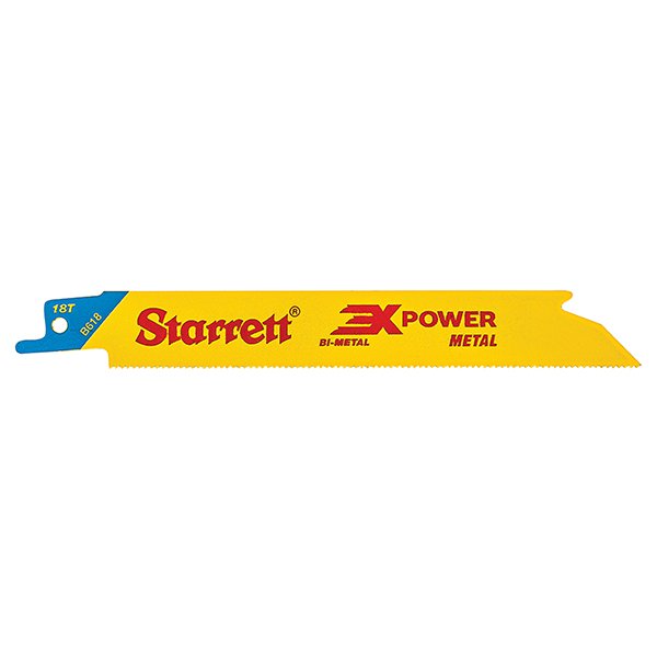 Starrett Metal Cutting Reciprocating Saw Blade 4-10mm 18TPI Straight 5 Pack