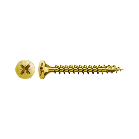 Spax Chipboard Screws Countersunk Pozi 6 x 100mm Zinc Yellow