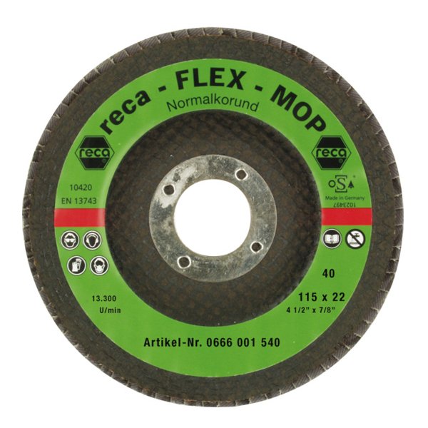 Reca Flap Disc 115 x 22 Grit 60 Aluminium Oxide