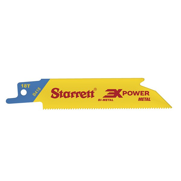 Starrett Metal Cutting Reciprocating Saw Blade 4-10mm 18TPI Straight 5 Pack