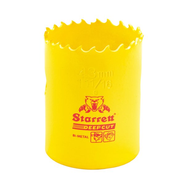 Starrett Deep Cut Holesaw HSS Bi-Metal 43mm