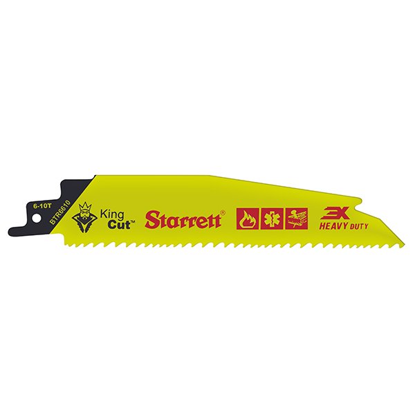 Starrett King Cut Reciprocating Saw Blade 13-63mm 6-10TPI Tapered 5 Pack