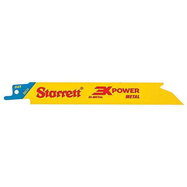 Starrett Metal Cutting Reciprocating Saw Blade 6-25mm 24TPI Straight 5 Pack