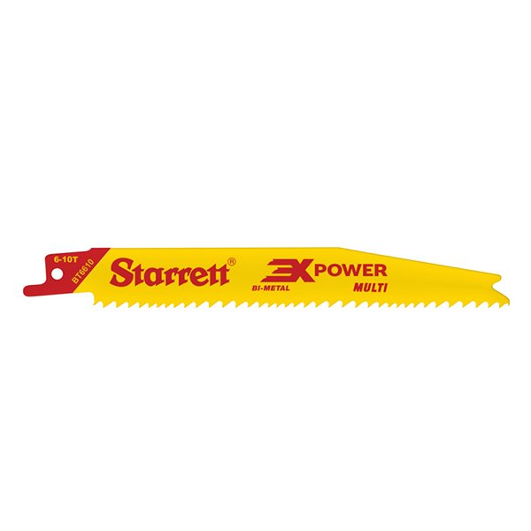 Starrett Multi Purpose Reciprocating Saw Blade 13-63mm 6-10TPI Tapered 5 Pack