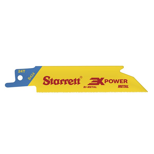 Starrett Metal Cutting Reciprocating Saw Blade 4-10mm 24TPI Straight 5 Pack